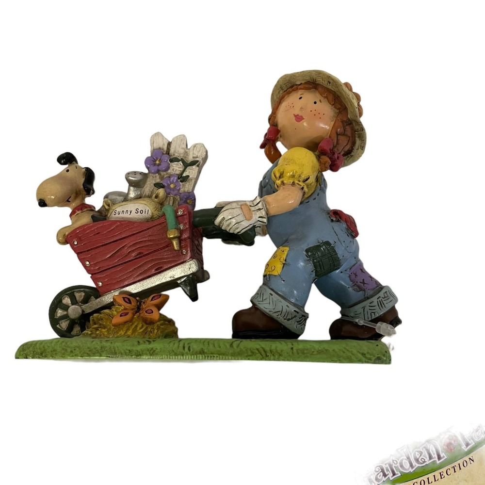 National Gardening Club Garden Pals Girl Dog Wheelbarrow 4.5" x 4.5" x 2" Home